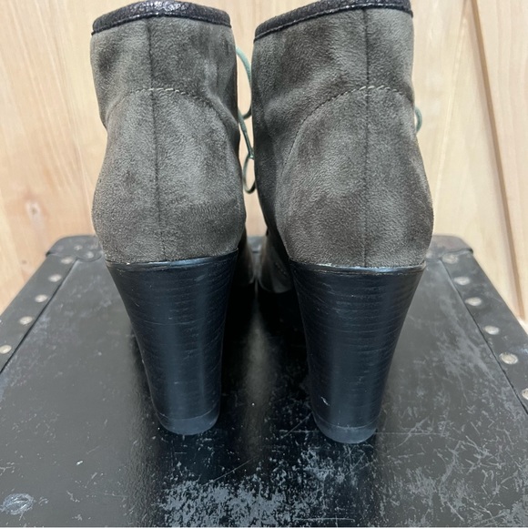 Anthropologie Vanessa Wu wedge booties Boots Size 10 Gray EU 41 - Picture 12 of 16